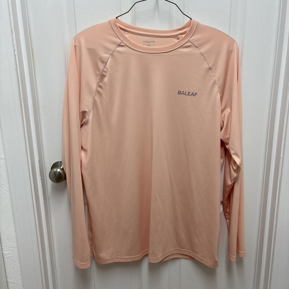 2 Baleaf Men's UPF50+ Sun Long Sleeve Shirt Peach & Yellow - Size 2X Bundle